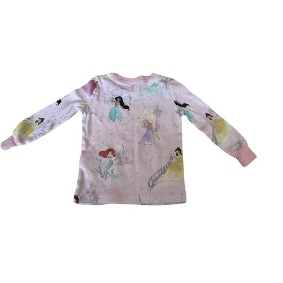 Pottery Barn Kids Pink Disney Princess Castles Organic Cotton Pajama Set Size 2T - Picture 6 of 10